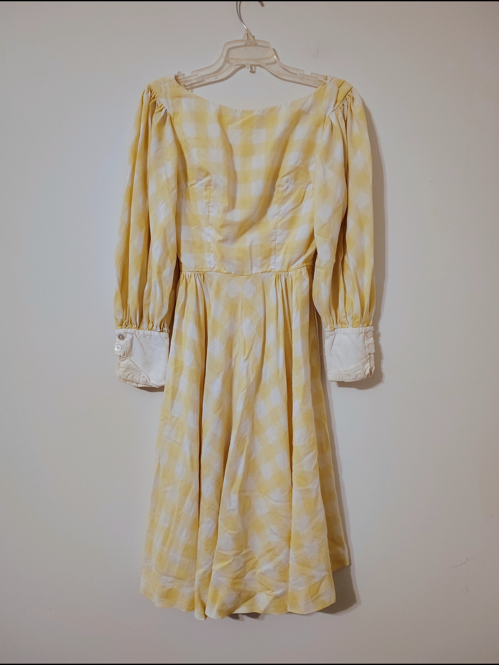 Authentic Vintage 1960s Mr. Mort Yellow Gingham Dress